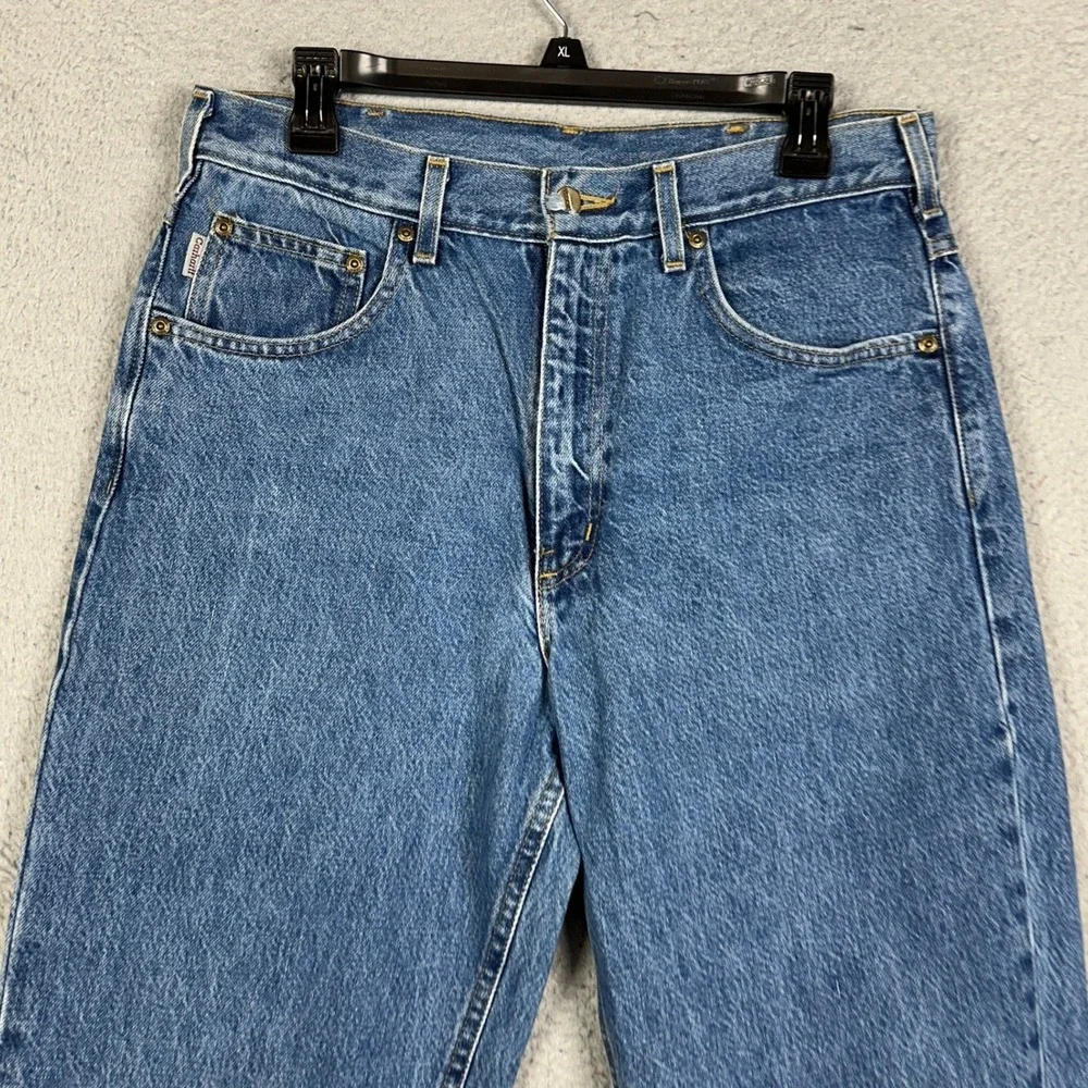 Vinatge Carhartt Jeans Mens 33X30 Relaxed Fit Denim Union Made In USA B146DST